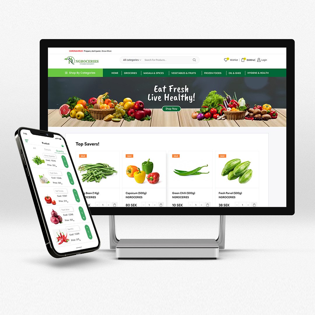 Ngrocery Website Portfolio